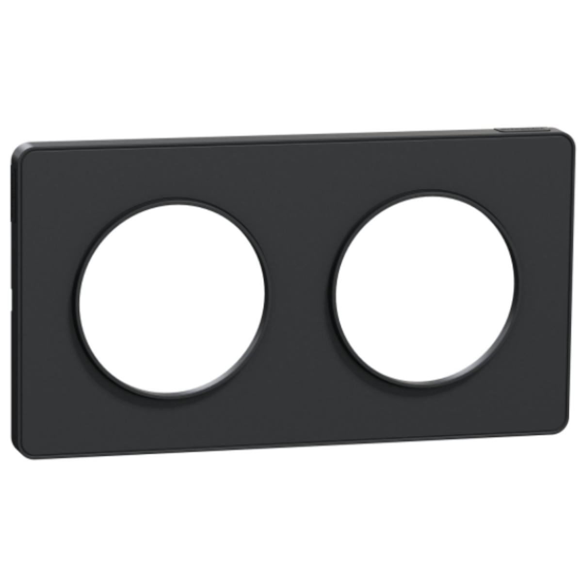 Plaque 2 postes H/V - Odace Touch - Schneider