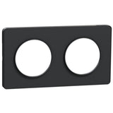 Plaque 2 postes H/V - Odace Touch - Schneider