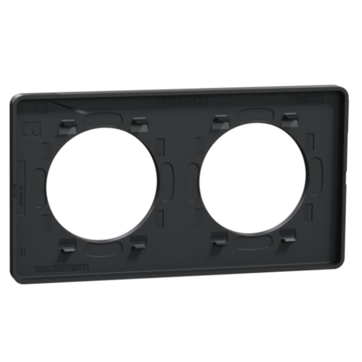Plaque 2 postes H/V - Odace Touch - Schneider