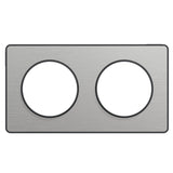 Plaque 2 postes H/V - Odace Touch - Schneider