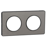 Plaque 2 postes H/V - Odace Touch - Schneider