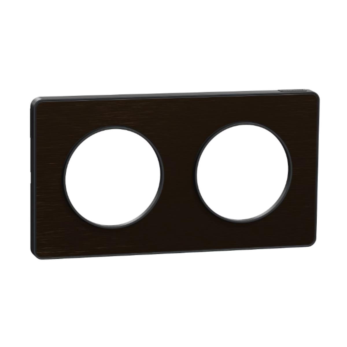 Plaque 2 postes H/V - Odace Touch - Schneider