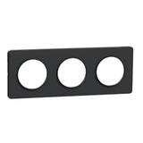 Plaque 3 postes H/V entraxe 71 mm - Odace Touch - Schneider