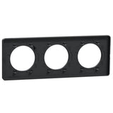 Plaque 3 postes H/V entraxe 71 mm - Odace Touch - Schneider