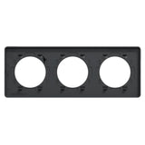 Plaque 3 postes H/V entraxe 71 mm - Odace Touch - Schneider