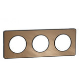 Plaque de finition 3 postes Odace Styl - bronze - Schneider