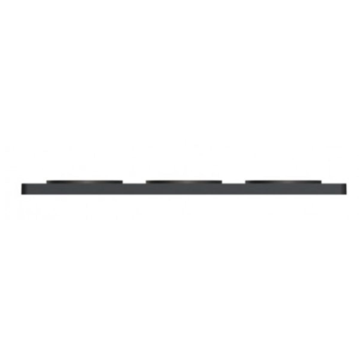 Plaque de finition 3 postes Odace Styl - bronze - Schneider