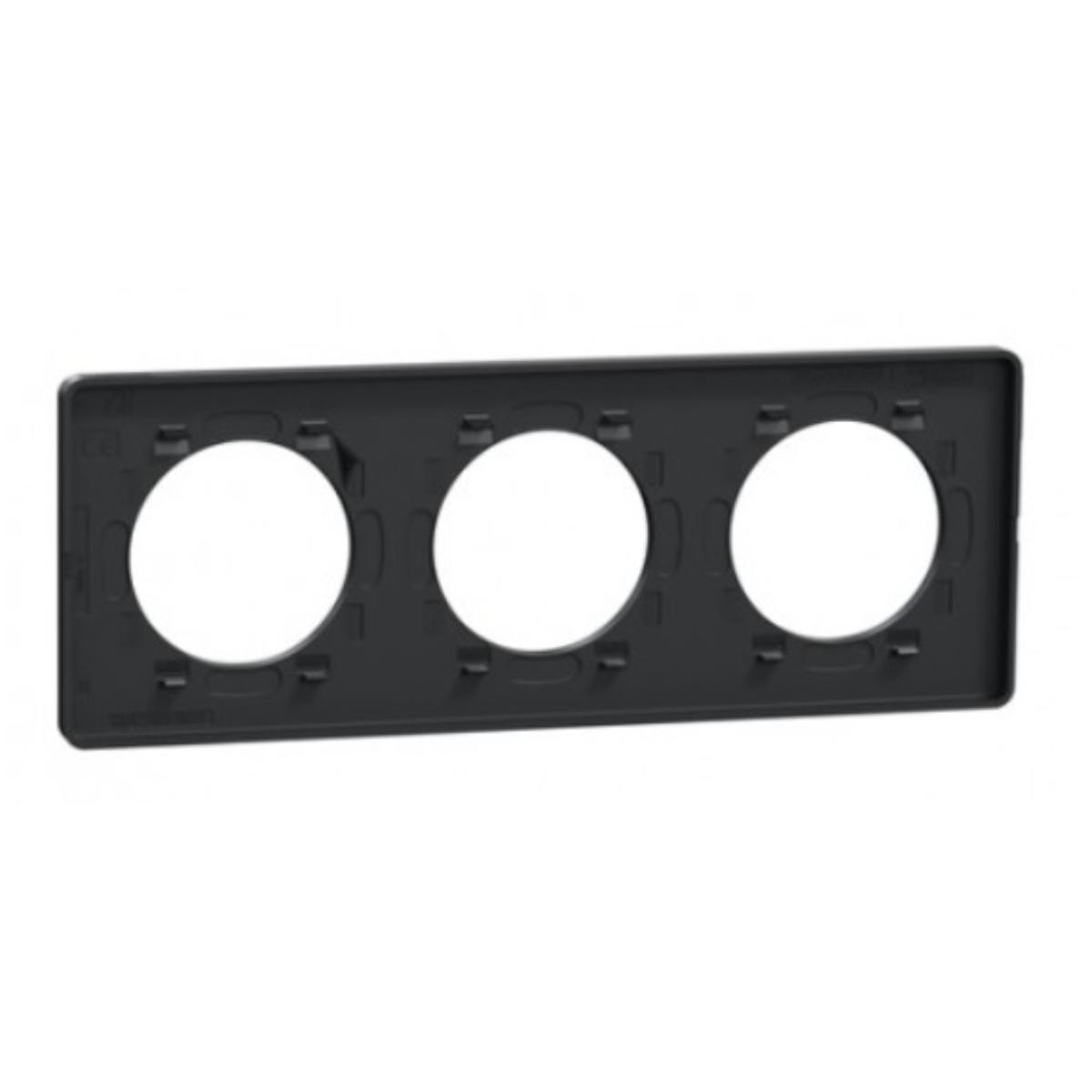 Plaque de finition 3 postes Odace Styl - bronze - Schneider