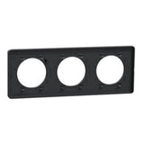 Plaque de finition 3 postes Odace Styl - bronze - Schneider