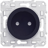 Prise 2P anthracite à vis connexion rapide encastrée - Odace - Schneider