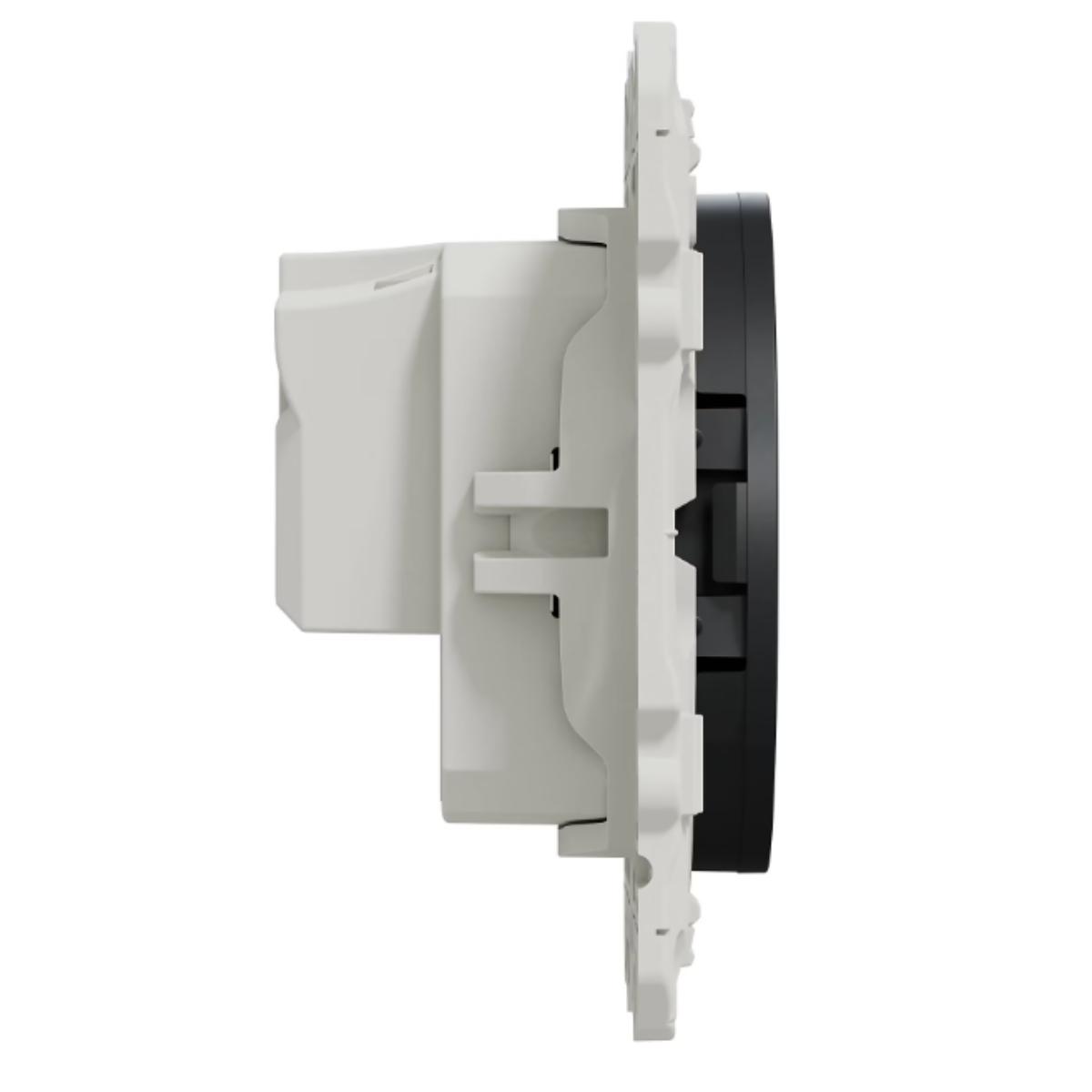 Prise 2P anthracite à vis connexion rapide encastrée - Odace - Schneider