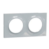 Plaque 2 postes H/V entraxe 71 mm - Odace Styl - Schneider