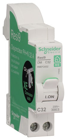 Disjoncteur automatique Rési9 1P+N (32A Courbe C/ 3KA) XE - Schneider