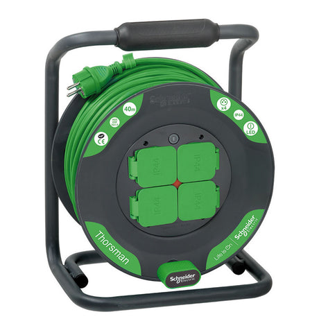 Enrouleur bricolage H05VVF 4 prises - Schneider