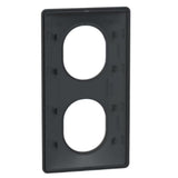 Plaque finition 2 postes verticale 71 mm - Ovalis - Schneider