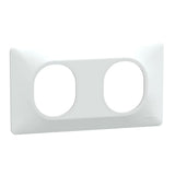 Plaque finition 2 postes horizontale entraxe 71 mm - Ovalis - Schneider