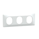 Plaque finition 3 postes horizontale 71 mm - Ovalis - Schneider