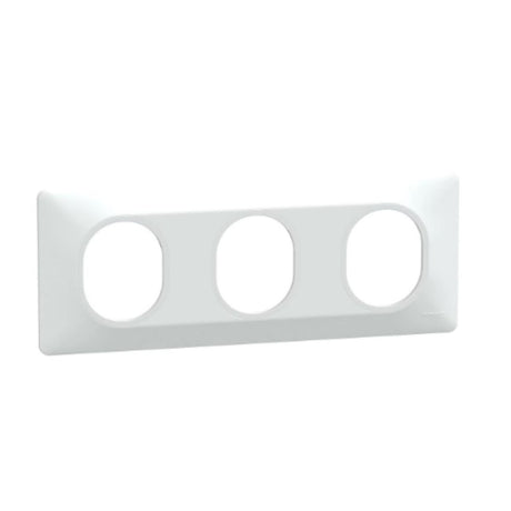 Plaque finition 3 postes horizontale 71 mm - Ovalis - Schneider