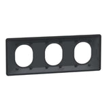 Plaque finition 3 postes horizontale 71 mm - Ovalis - Schneider