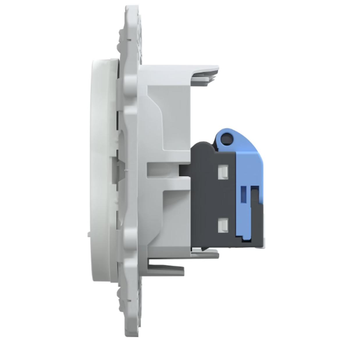 Prise RJ45 cat 6 blindée auto Blanc - Ovalis - Schneider