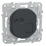 Prise RJ45 cat.6 STP grade 3 anthracite réseaux VDI - Ovalis - Schneider
