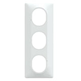 Plaque finition 3 postes verticale entraxe 71 mm - Ovalis - Schneider