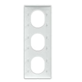 Plaque finition 3 postes verticale entraxe 71 mm - Ovalis - Schneider