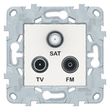 Prise TV/SAT/FM 1 entrée - Unica - Schneider