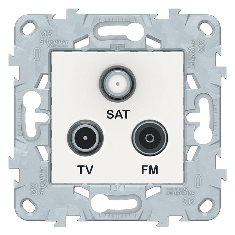 Prise TV/SAT/FM 1 entrée - Unica - Schneider