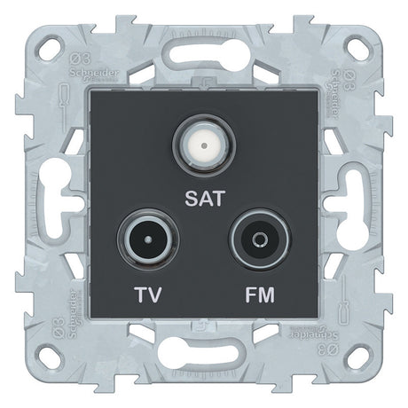 Prise TV/SAT/FM 1 entrée - Unica - Schneider