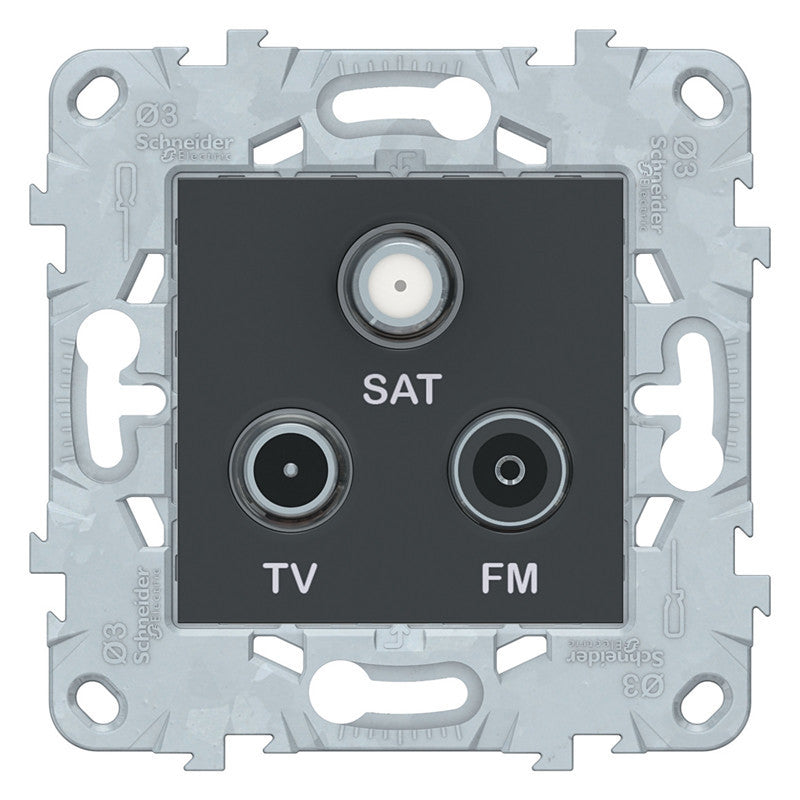 Prise TV/SAT/FM 1 entrée - Unica - Schneider