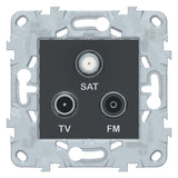 Prise TV/SAT/FM 1 entrée - Unica - Schneider