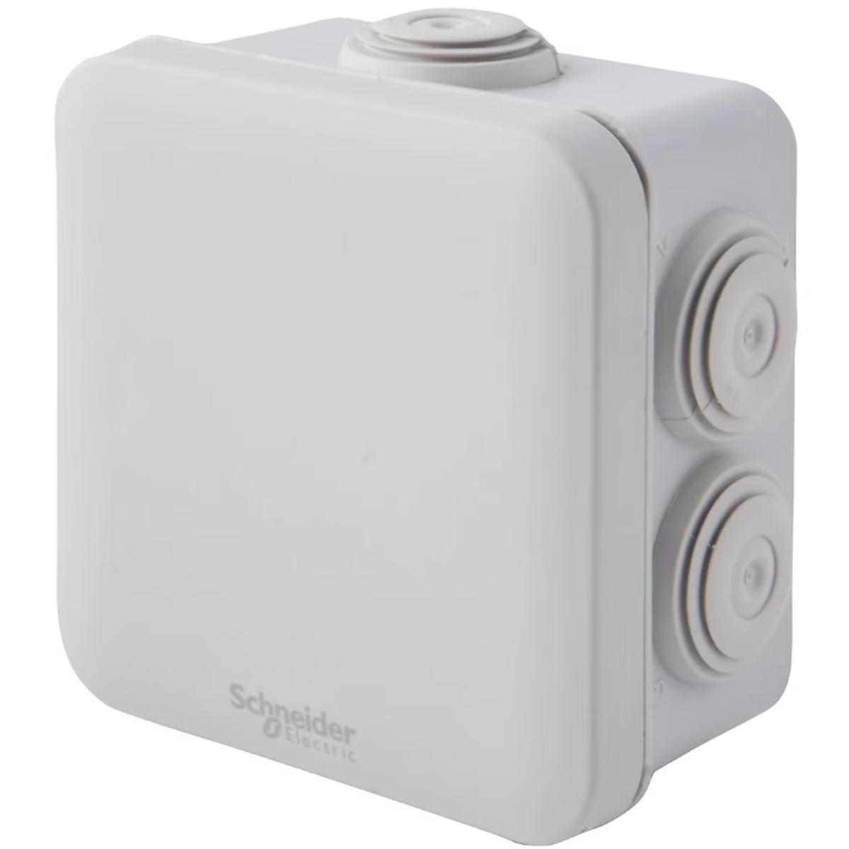 Lot de 5 boîtes dérivation étanche IP55 80x80x45 mm Grises - Schneider