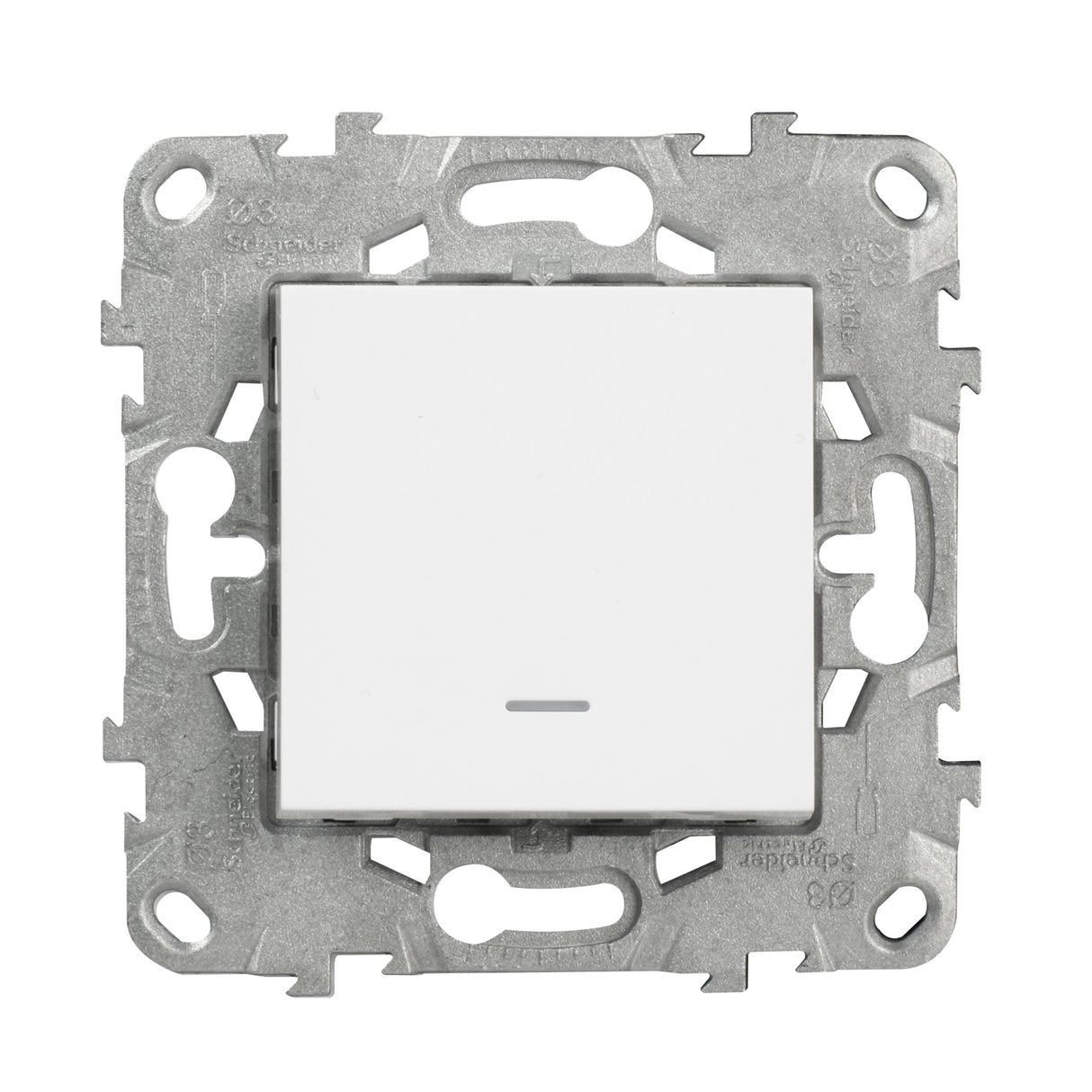 Bouton poussoir + voyant LED 10A - Unica - Schneider