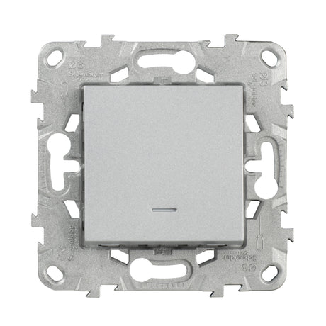 Bouton poussoir + voyant LED 10A - Unica - Schneider