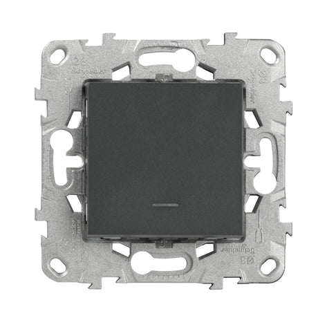 Bouton poussoir + voyant LED 10A - Unica - Schneider