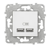 Double prise USB 5V 2,1A Unica - Schneider