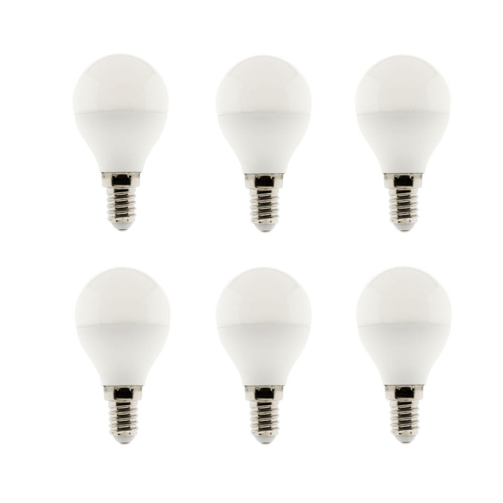 Lot de 6 ampoules LED sphériques 5W E14 400lm 6500K - Zenitech