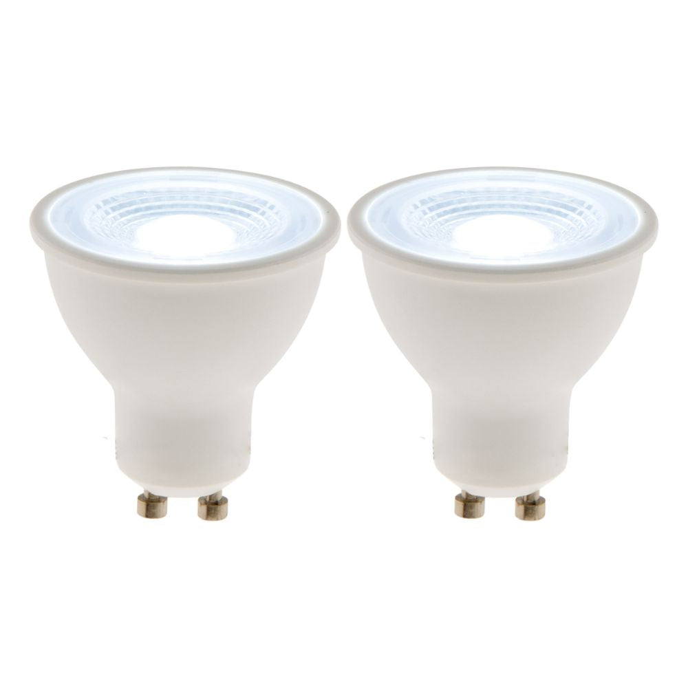 Lot de 2 spots LED GU10 5W - Blanc neutre - 400lm 6500K  - Zenitech