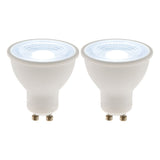 Lot de 2 spots LED GU10 5W - Blanc neutre - 400lm 6500K  - Zenitech