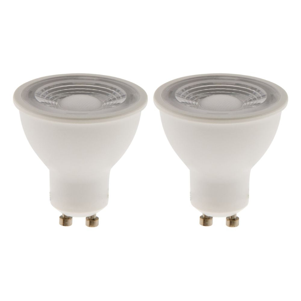 Lot de 2 spots LED GU10 5W - Blanc neutre - 400lm 6500K  - Zenitech