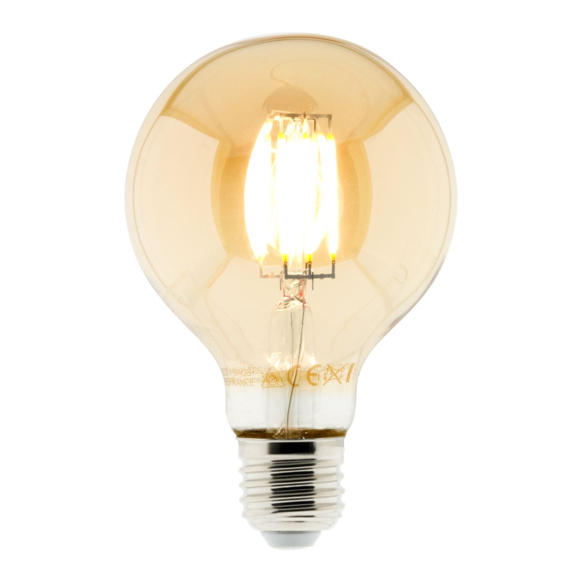 Ampoule déco filament LED ambrée E27 - Elexity