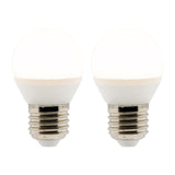 Lot de 2 ampoules LED sphériques E27 5W - Blanc chaud - 400lm 2700K  - Zenitech