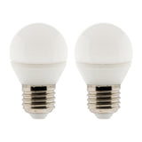 Lot de 2 ampoules LED sphériques E27 5W - Blanc chaud - 400lm 2700K  - Zenitech