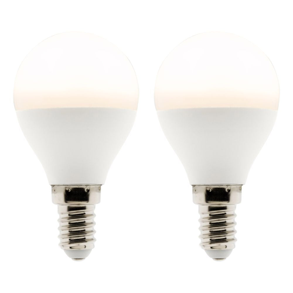 Lot de 2 ampoules LED Sphérique 5W E14 400lm 2700K - Zenitech