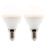 Lot de 2 ampoules LED Sphérique 5W E14 400lm 2700K - Zenitech