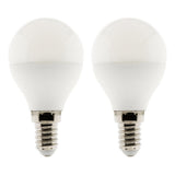 Lot de 2 ampoules LED Sphérique 5W E14 400lm 2700K - Zenitech