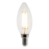Ampoule déco filament LED Flamme 4W E14 470lm 2700K - Blanc chaud - Zenitech