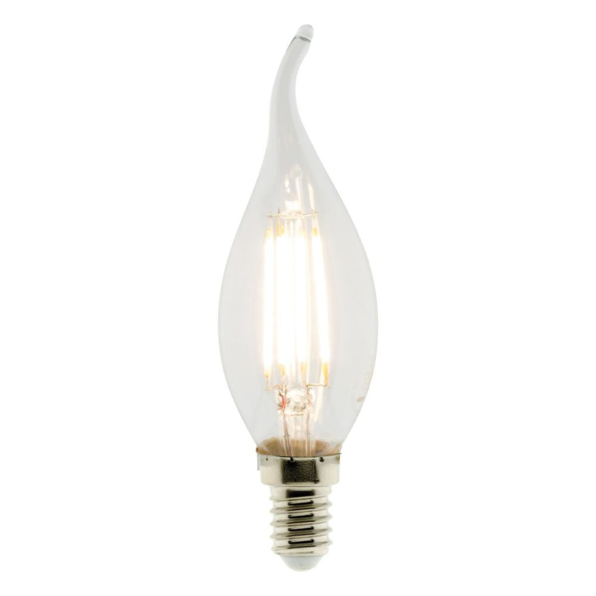 Ampoule déco flamme filament LED E14 3W - Blanc chaud - 470lm 2700K  - Zenitech