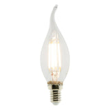 Ampoule déco flamme filament LED E14 3W - Blanc chaud - 470lm 2700K  - Zenitech